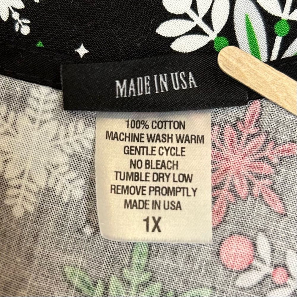 Retrolicious ModCloth Black Snowflake Dress Holiday Red & Green - size 1X - Picture 8 of 9